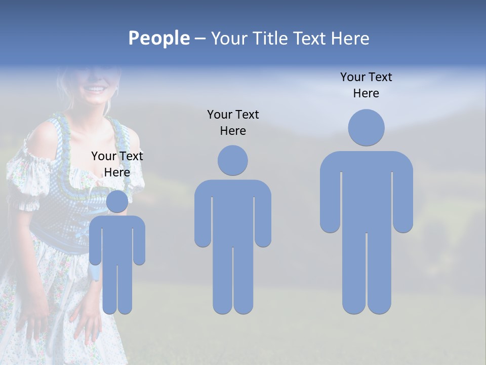 Dress Spring Smile PowerPoint Template