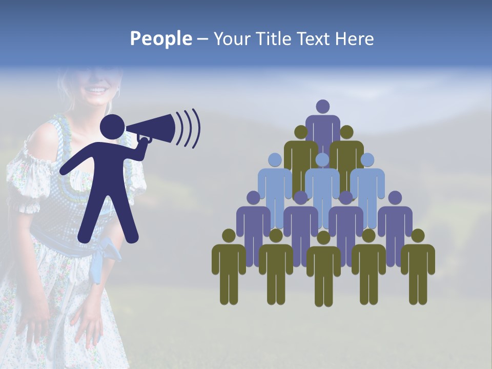 Dress Spring Smile PowerPoint Template