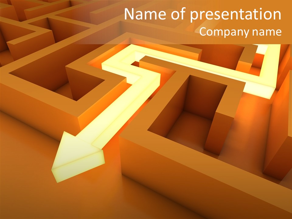 Background Determination Labyrinth PowerPoint Template