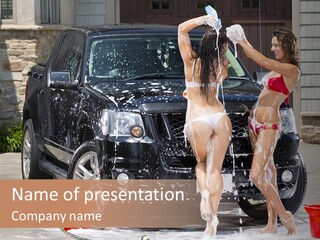 Wash Swimsuit Female PowerPoint Template