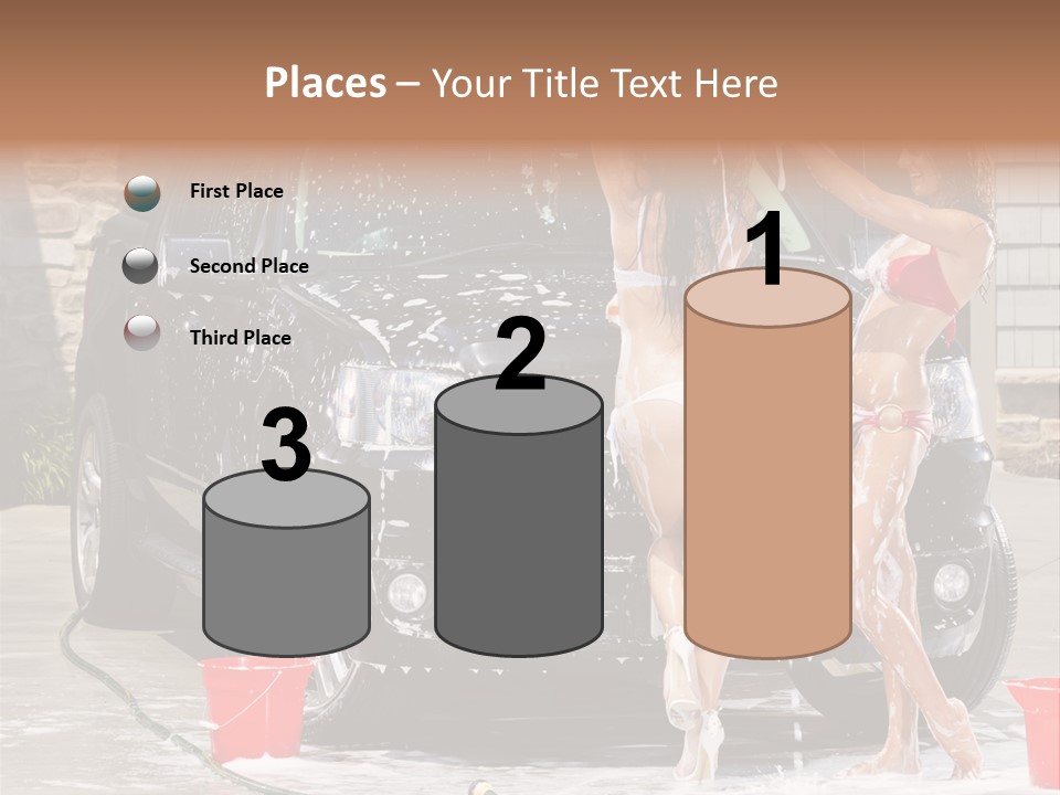 Wash Swimsuit Female PowerPoint Template