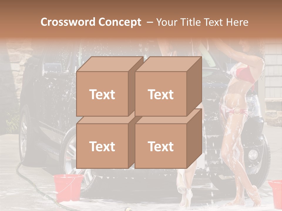 Wash Swimsuit Female PowerPoint Template