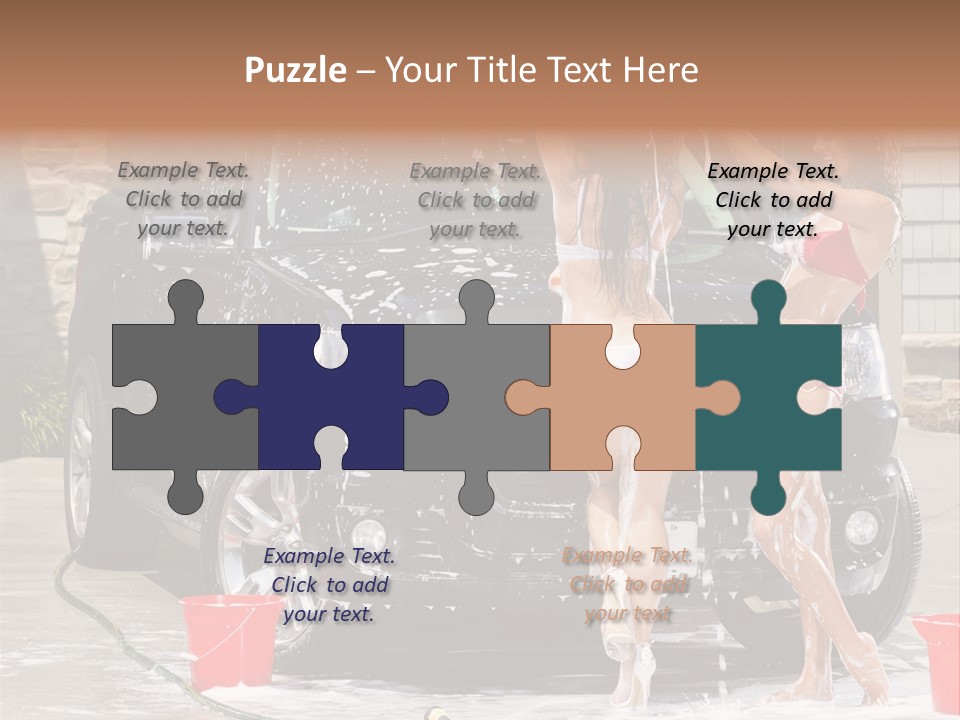 Wash Swimsuit Female PowerPoint Template