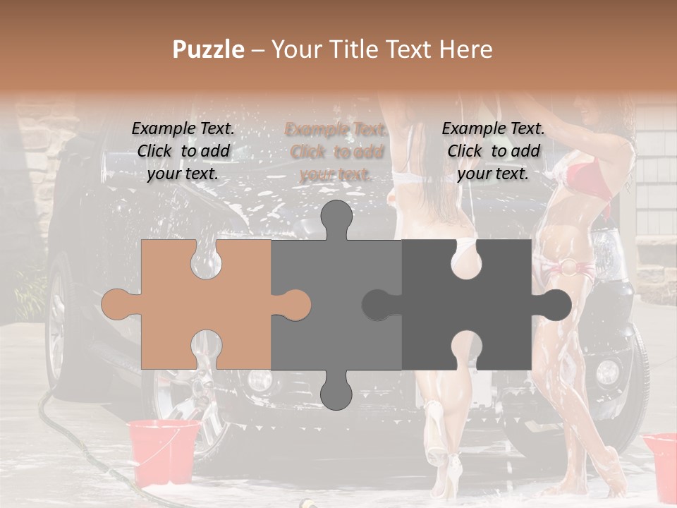 Wash Swimsuit Female PowerPoint Template