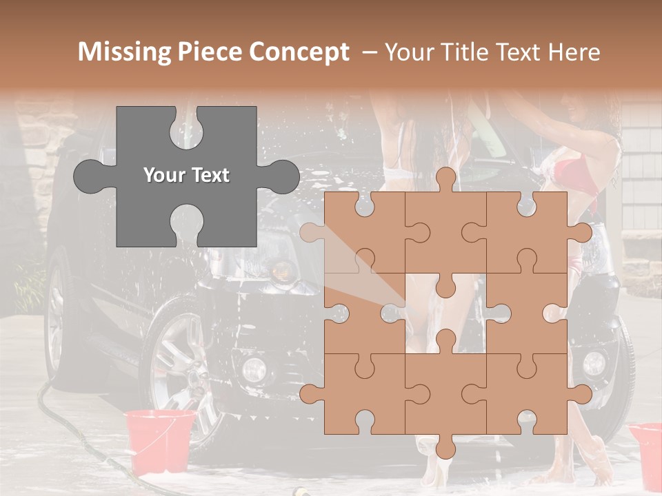 Wash Swimsuit Female PowerPoint Template