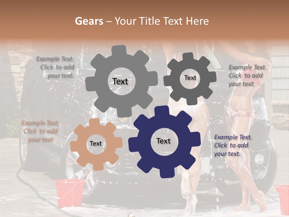 Wash Swimsuit Female PowerPoint Template