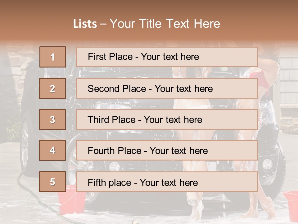 Wash Swimsuit Female PowerPoint Template