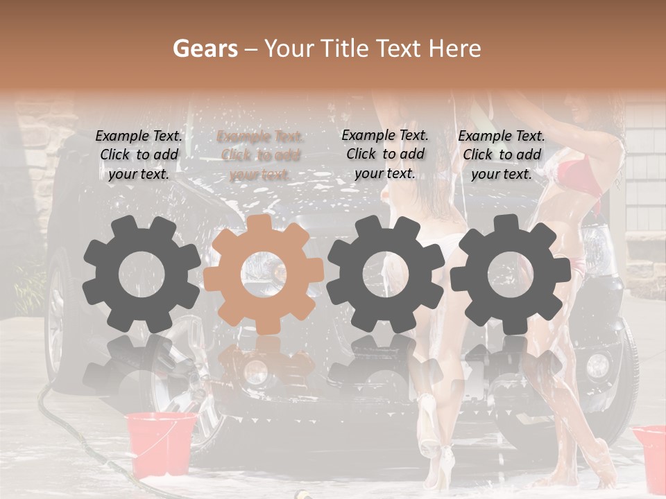 Wash Swimsuit Female PowerPoint Template