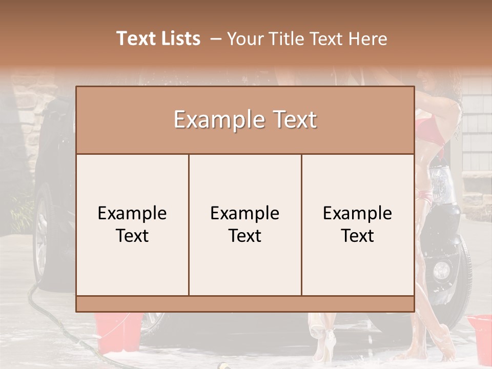 Wash Swimsuit Female PowerPoint Template
