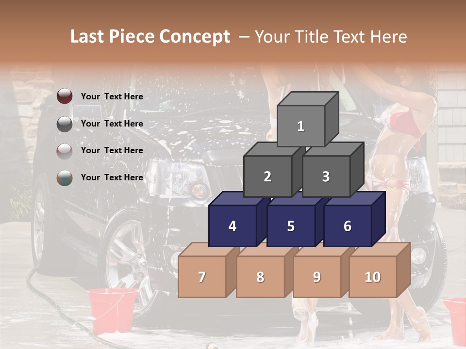 Wash Swimsuit Female PowerPoint Template