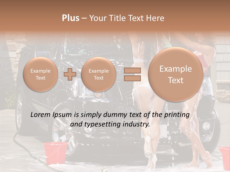 Wash Swimsuit Female PowerPoint Template