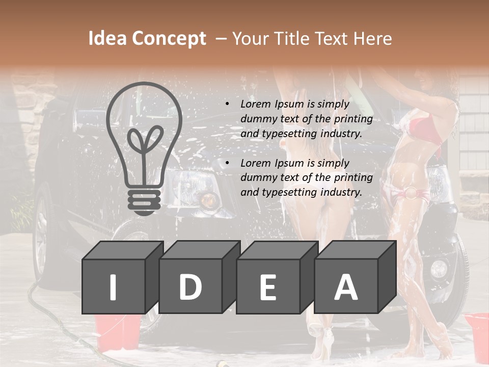 Wash Swimsuit Female PowerPoint Template