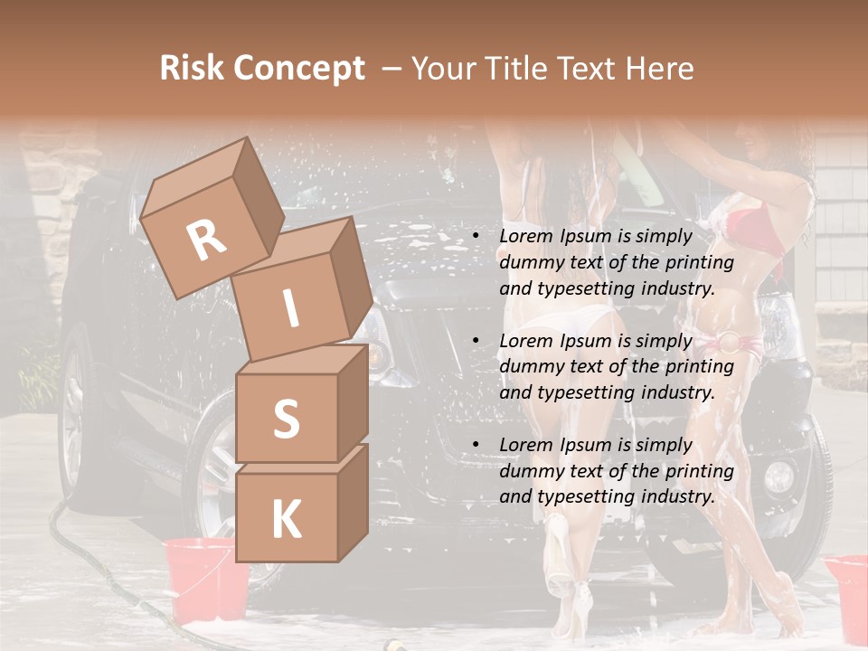 Wash Swimsuit Female PowerPoint Template