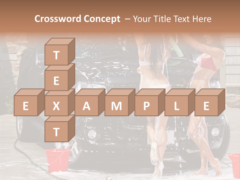 Wash Swimsuit Female PowerPoint Template