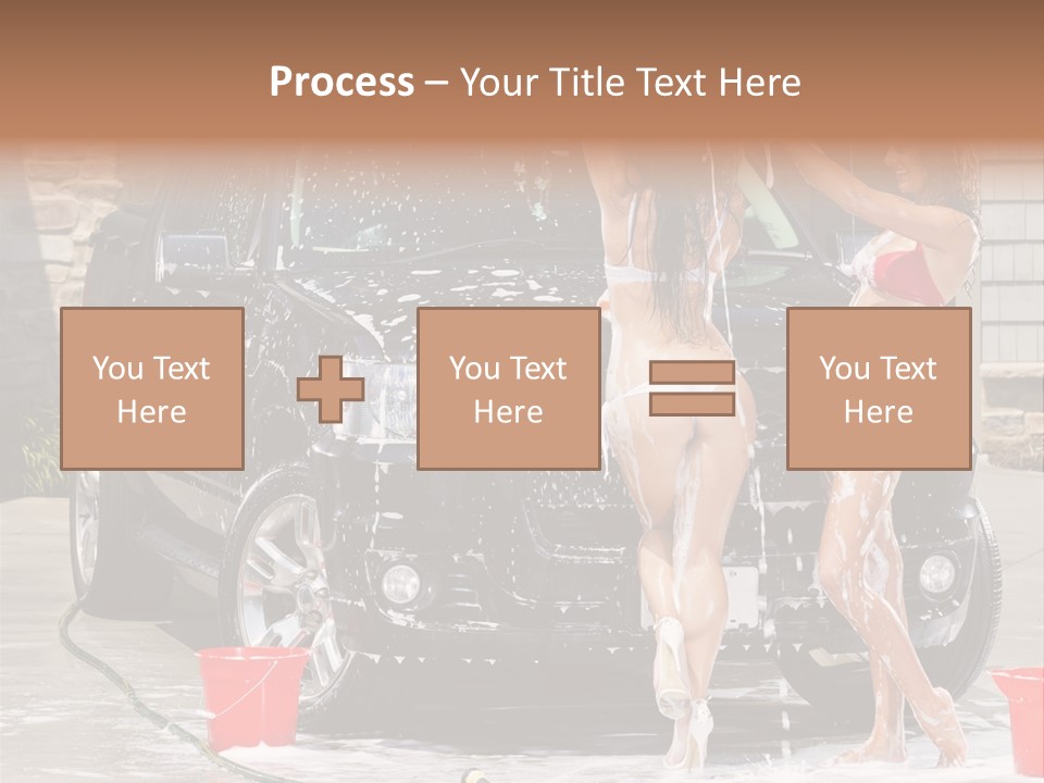 Wash Swimsuit Female PowerPoint Template