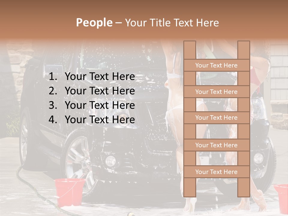 Wash Swimsuit Female PowerPoint Template