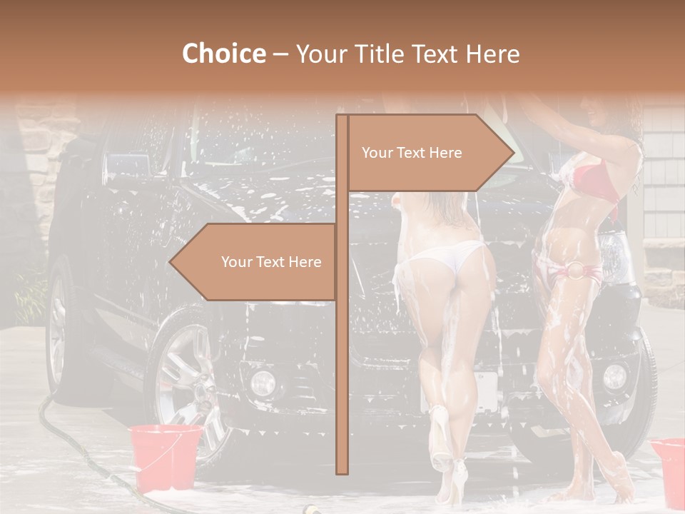 Wash Swimsuit Female PowerPoint Template