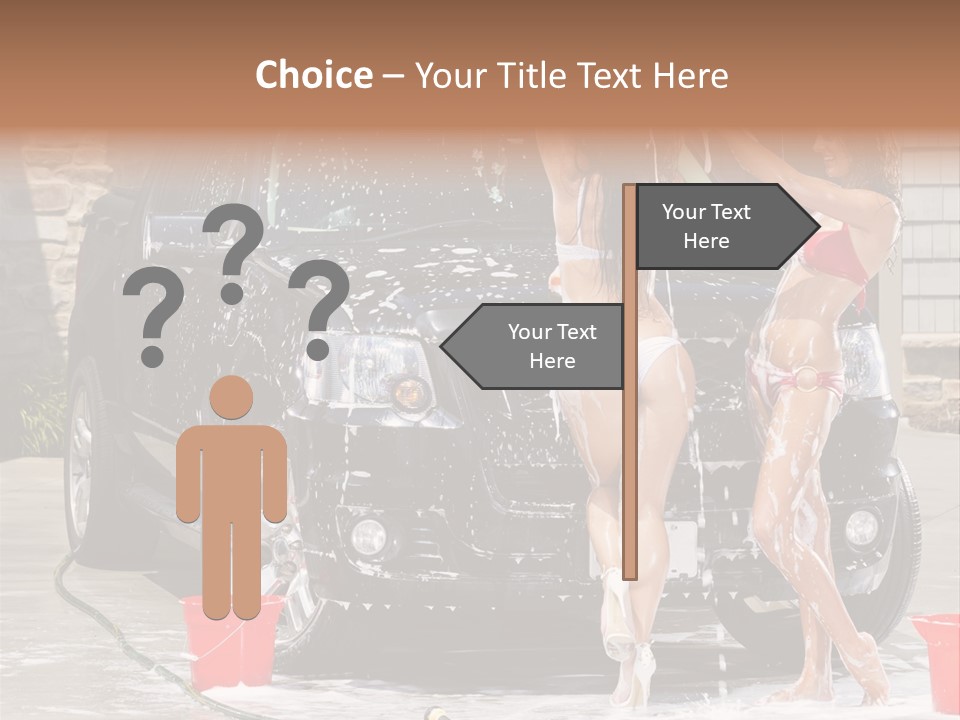 Wash Swimsuit Female PowerPoint Template