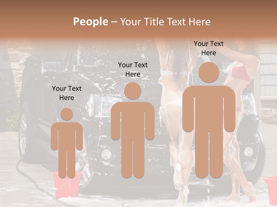 Wash Swimsuit Female PowerPoint Template