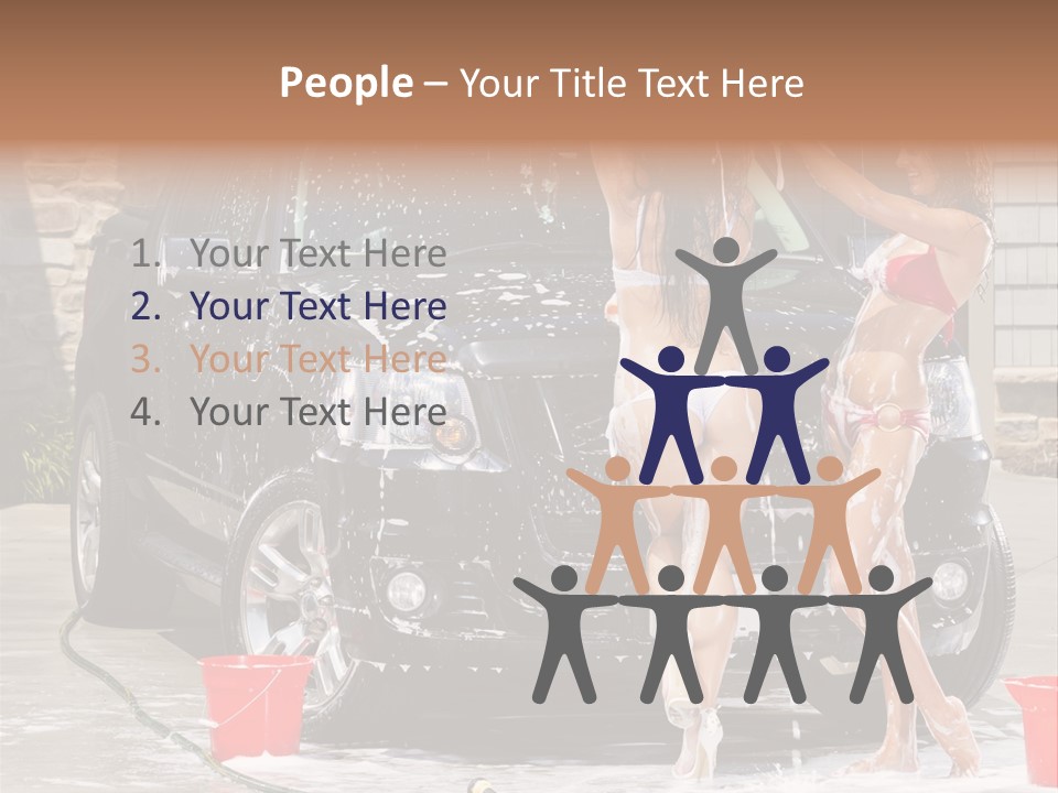 Wash Swimsuit Female PowerPoint Template