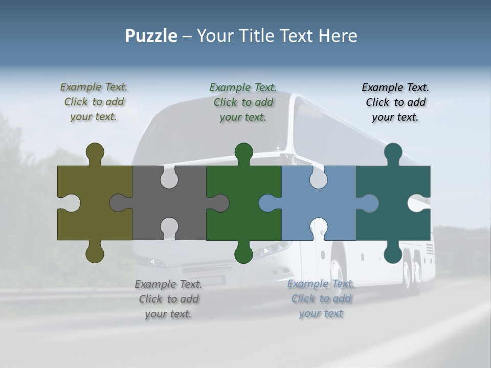 White Blue Green PowerPoint Template