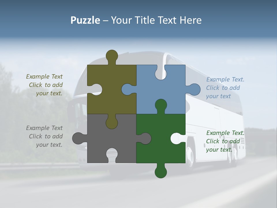 White Blue Green PowerPoint Template