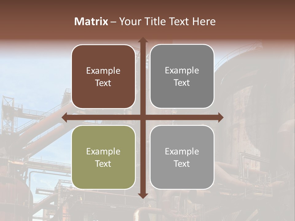 Iron Horizon Blast Furnace PowerPoint Template