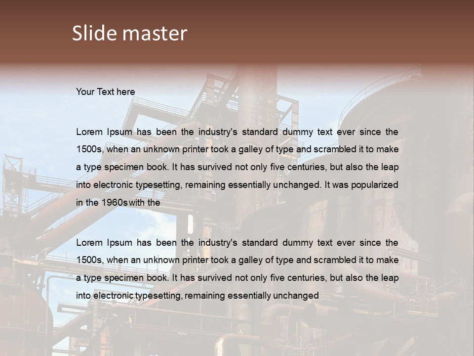 Iron Horizon Blast Furnace PowerPoint Template