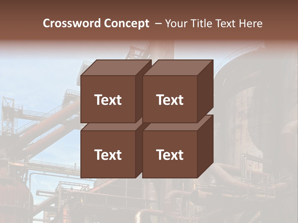 Iron Horizon Blast Furnace PowerPoint Template