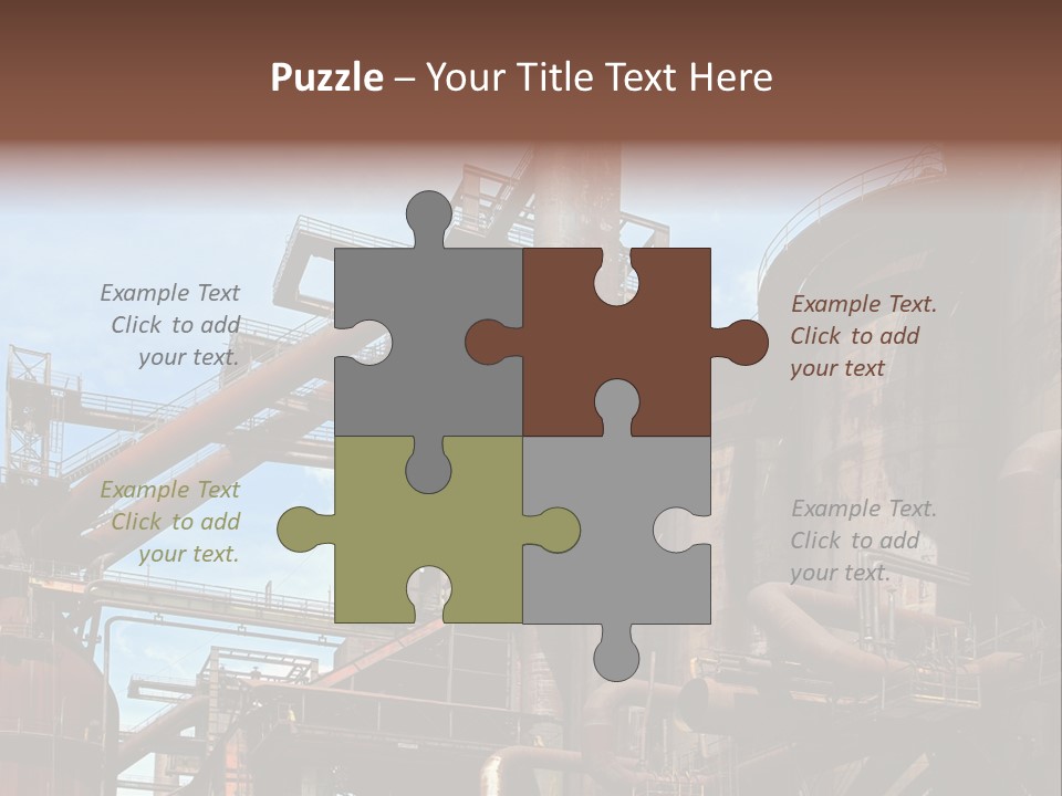 Iron Horizon Blast Furnace PowerPoint Template