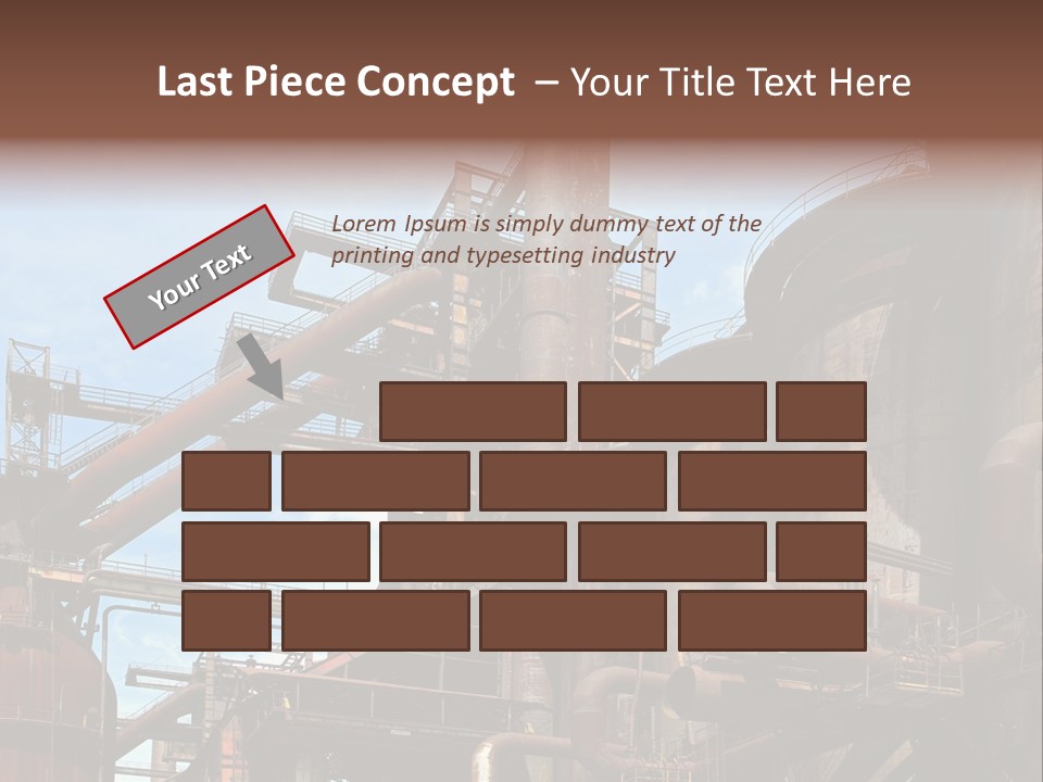 Iron Horizon Blast Furnace PowerPoint Template