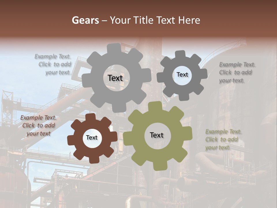 Iron Horizon Blast Furnace PowerPoint Template