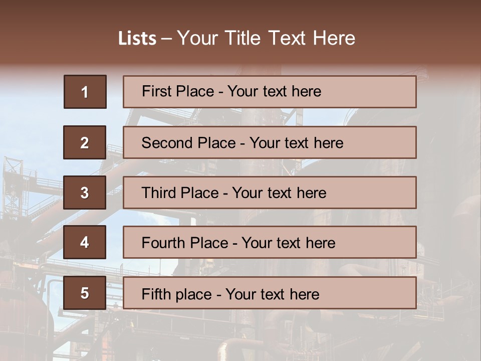 Iron Horizon Blast Furnace PowerPoint Template