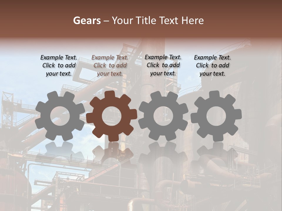 Iron Horizon Blast Furnace PowerPoint Template