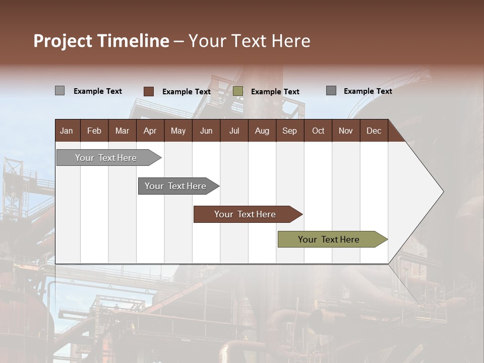 Iron Horizon Blast Furnace PowerPoint Template