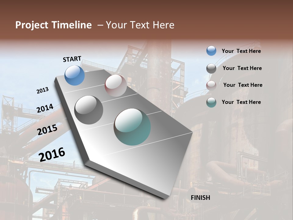 Iron Horizon Blast Furnace PowerPoint Template