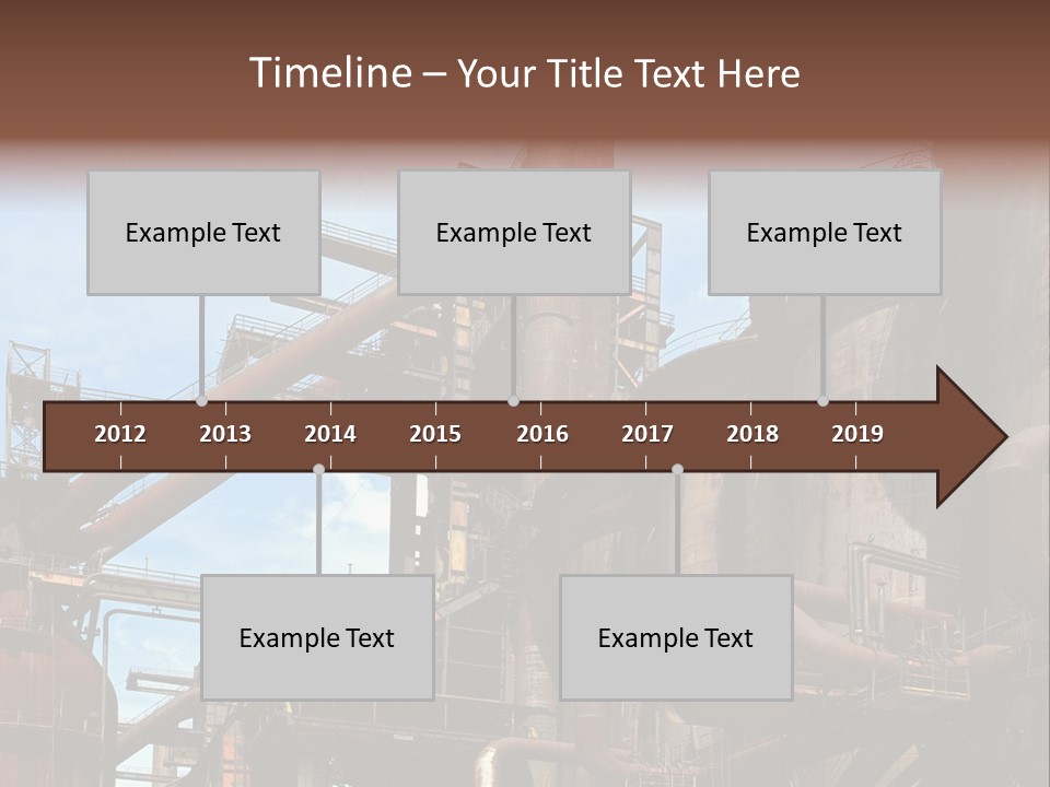 Iron Horizon Blast Furnace PowerPoint Template