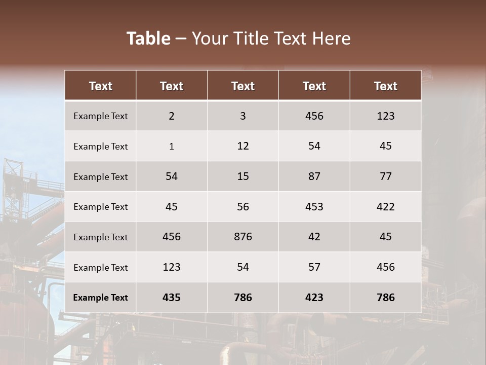 Iron Horizon Blast Furnace PowerPoint Template