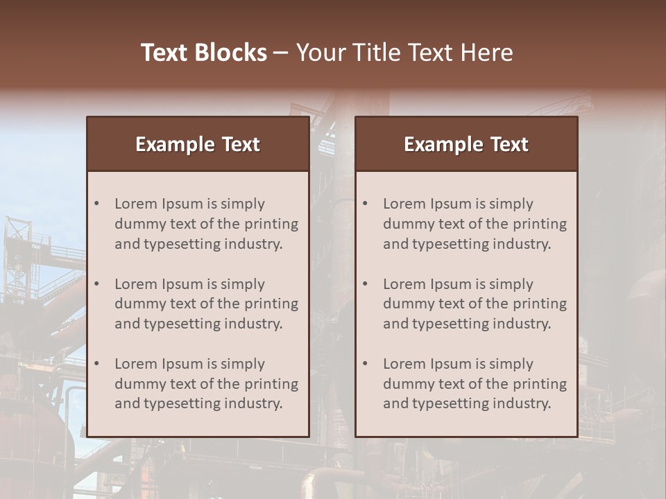Iron Horizon Blast Furnace PowerPoint Template