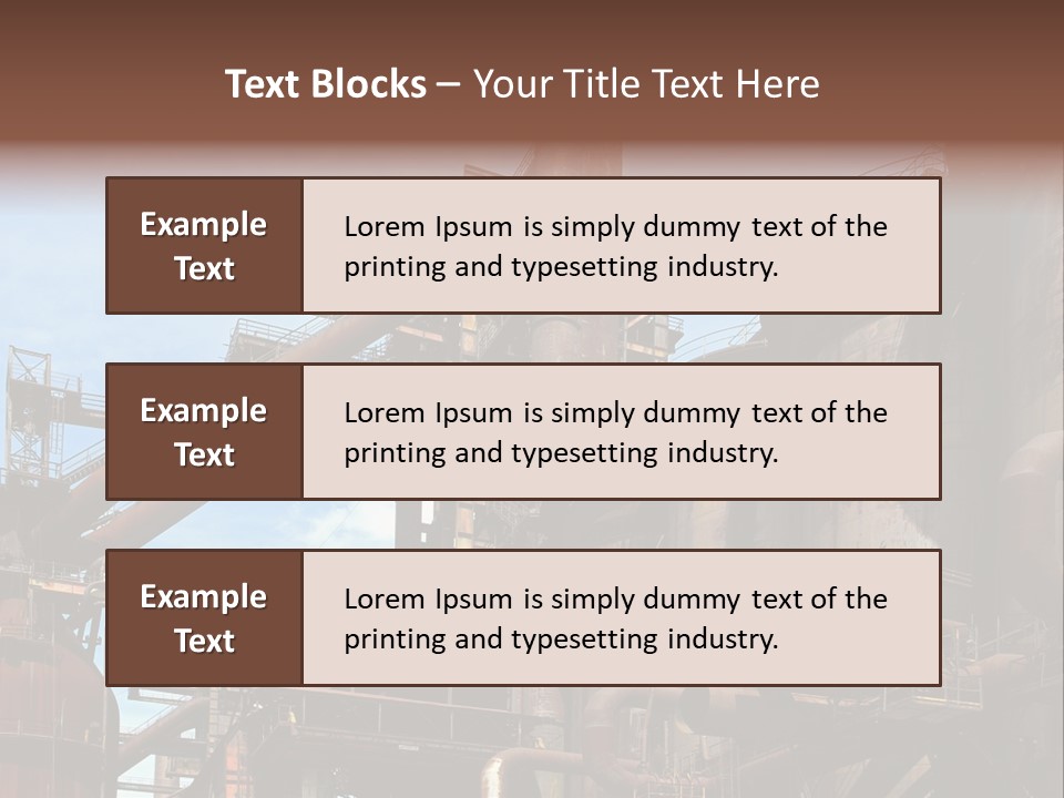 Iron Horizon Blast Furnace PowerPoint Template
