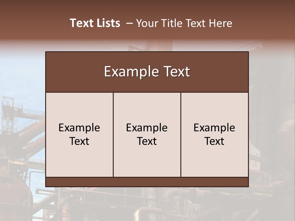 Iron Horizon Blast Furnace PowerPoint Template