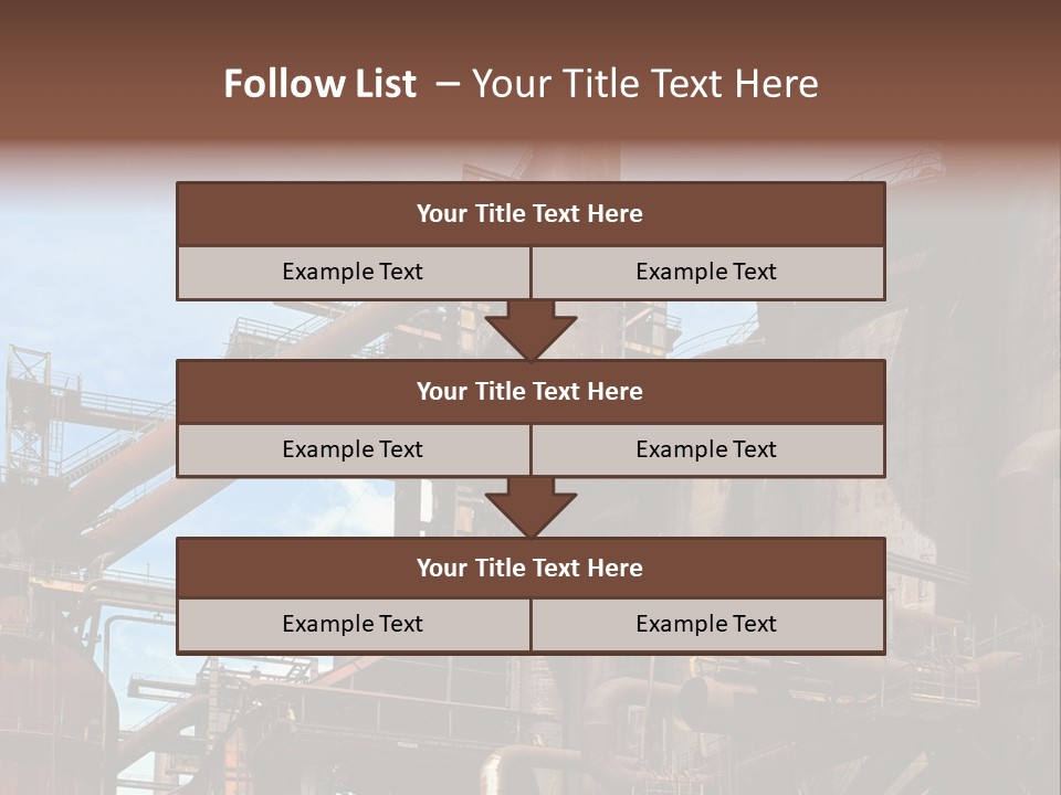 Iron Horizon Blast Furnace PowerPoint Template