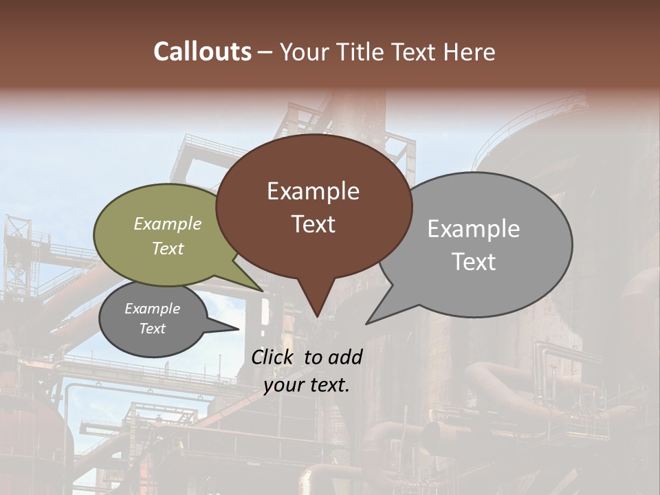 Iron Horizon Blast Furnace PowerPoint Template