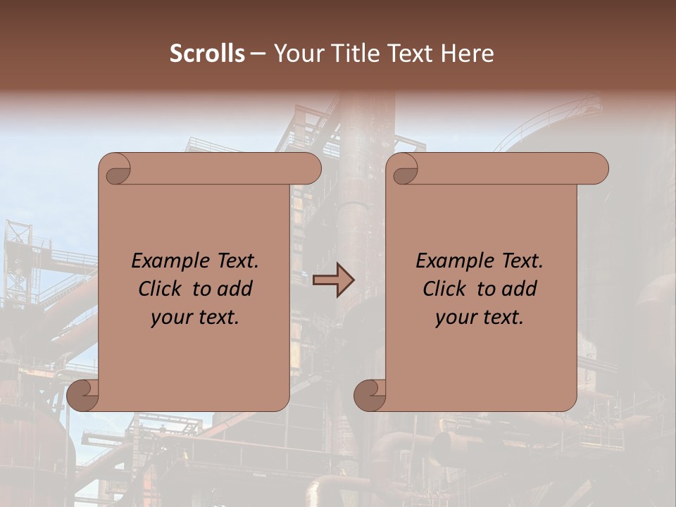 Iron Horizon Blast Furnace PowerPoint Template