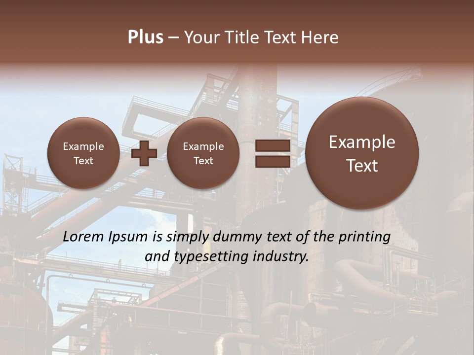 Iron Horizon Blast Furnace PowerPoint Template