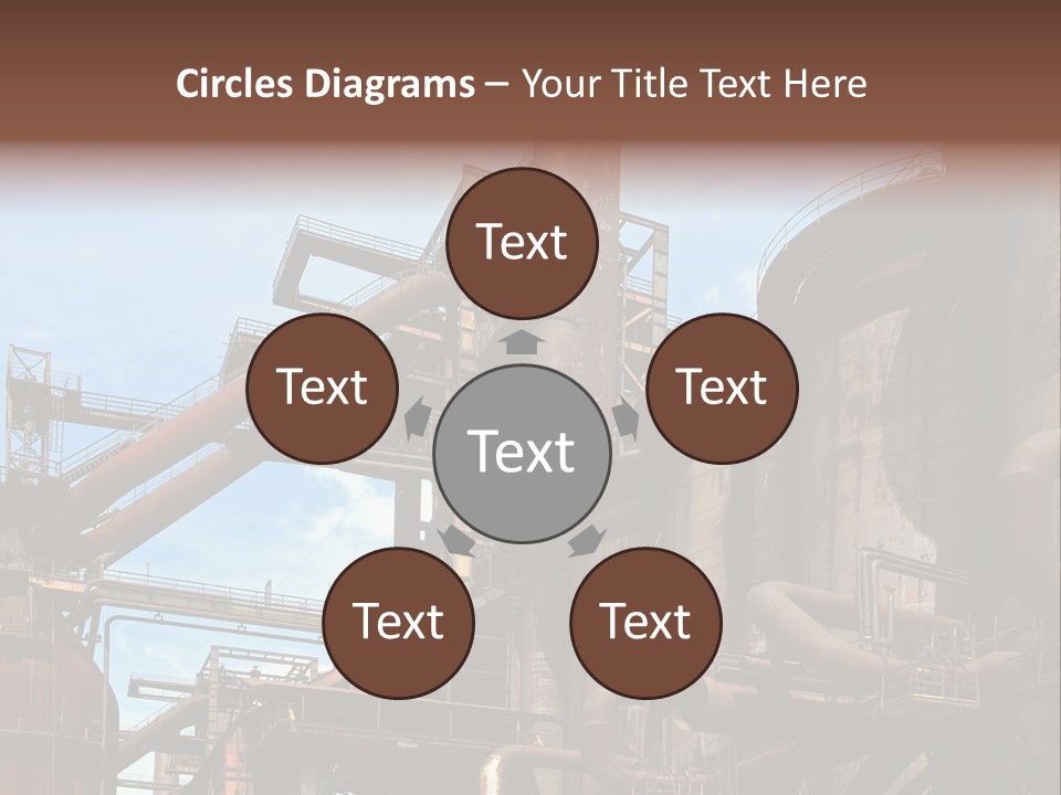 Iron Horizon Blast Furnace PowerPoint Template