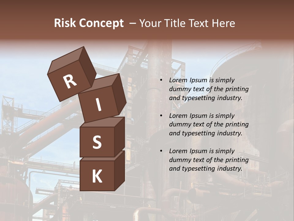 Iron Horizon Blast Furnace PowerPoint Template