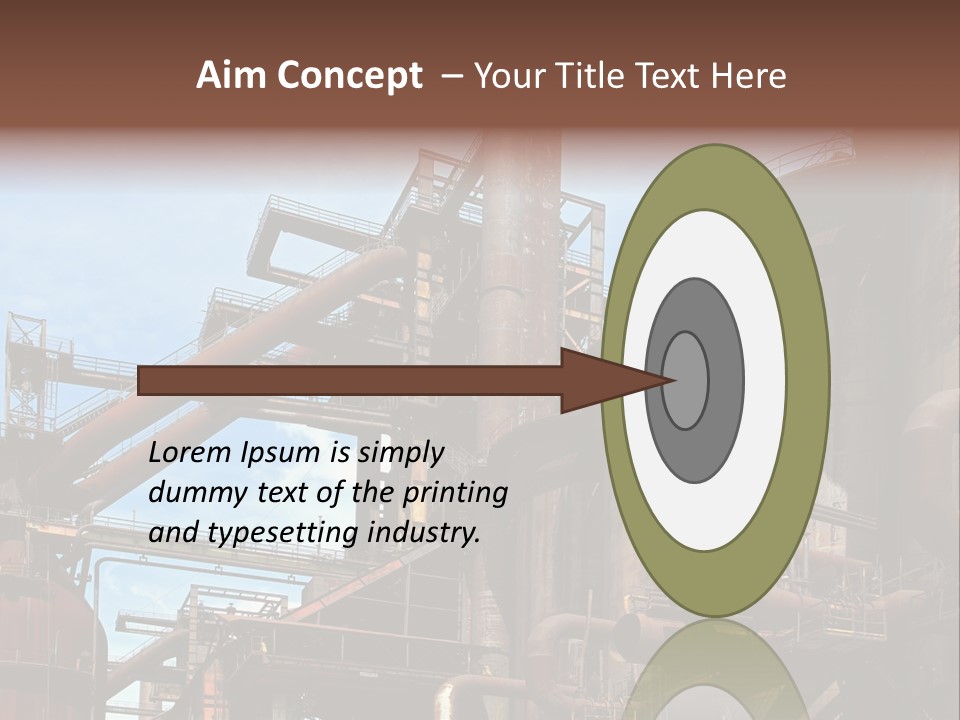 Iron Horizon Blast Furnace PowerPoint Template
