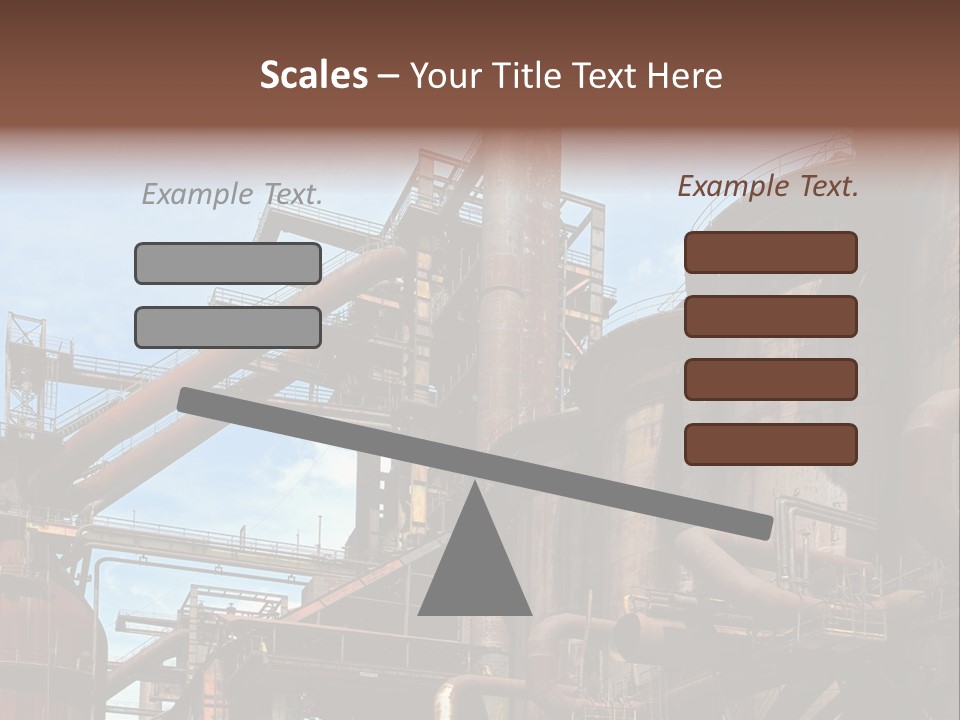 Iron Horizon Blast Furnace PowerPoint Template