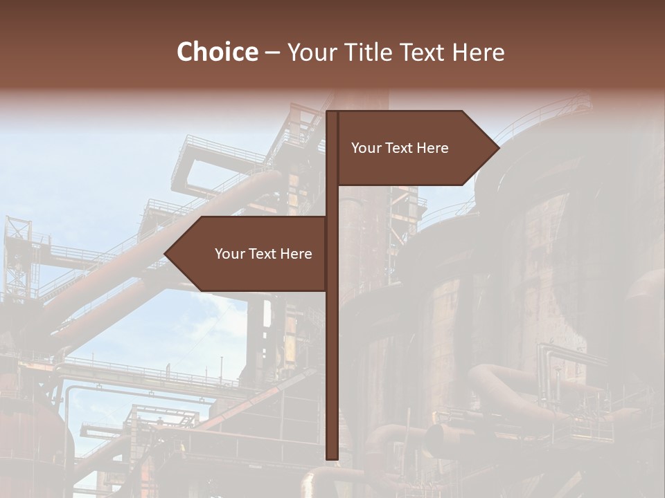 Iron Horizon Blast Furnace PowerPoint Template